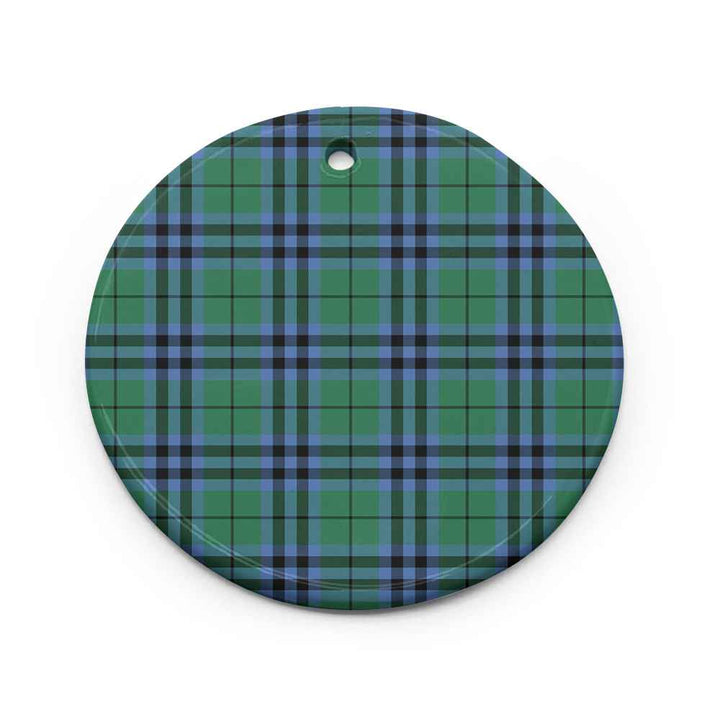 Scottish Keith Ancient Clan Tartan Ceramic Ornament Circle Shape Tartan Plaid