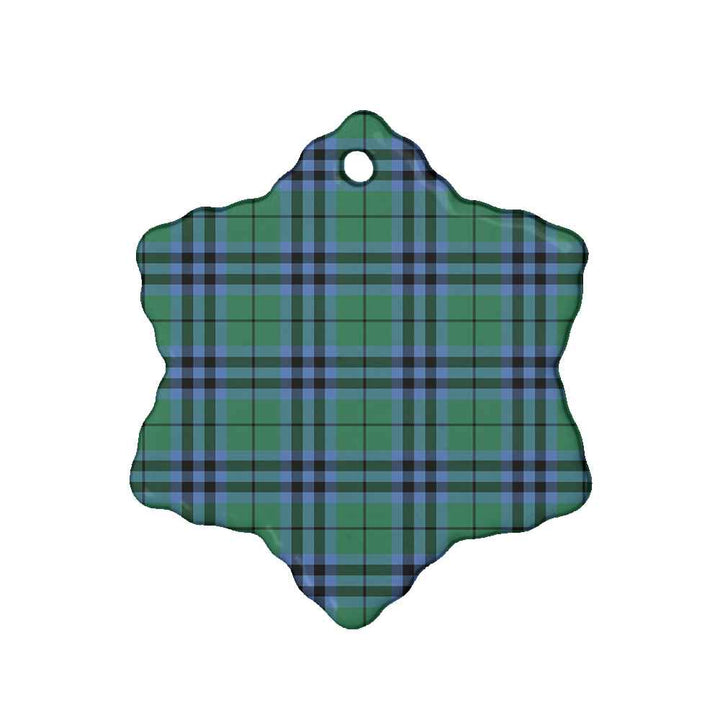 Scottish Keith Ancient Clan Tartan Ceramic Ornament Snow Flake Shape Tartan Plaid
