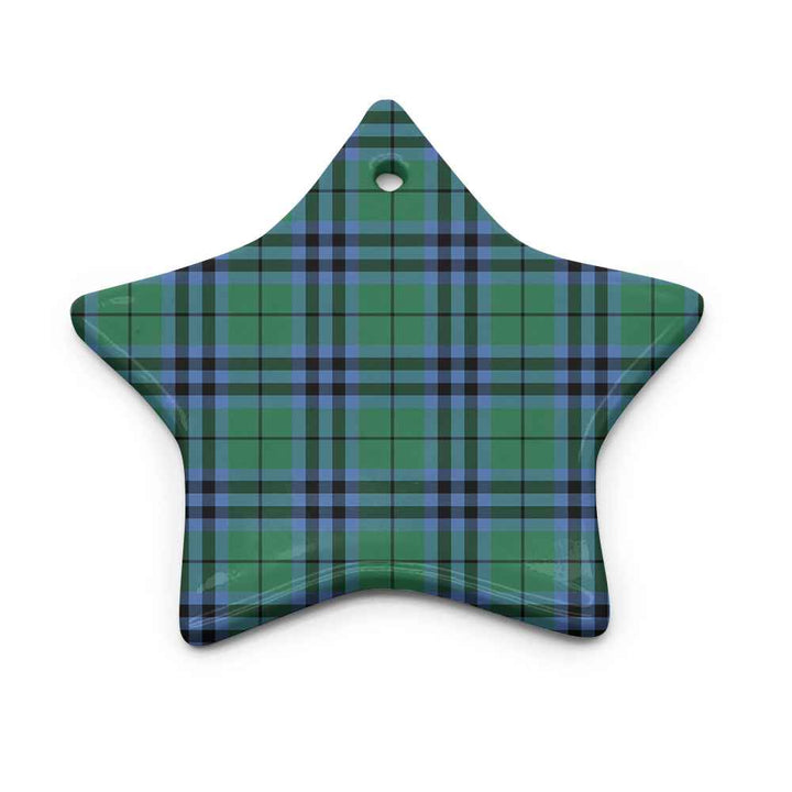 Scottish Keith Ancient Clan Tartan Ceramic Ornament Star Shape Tartan Plaid