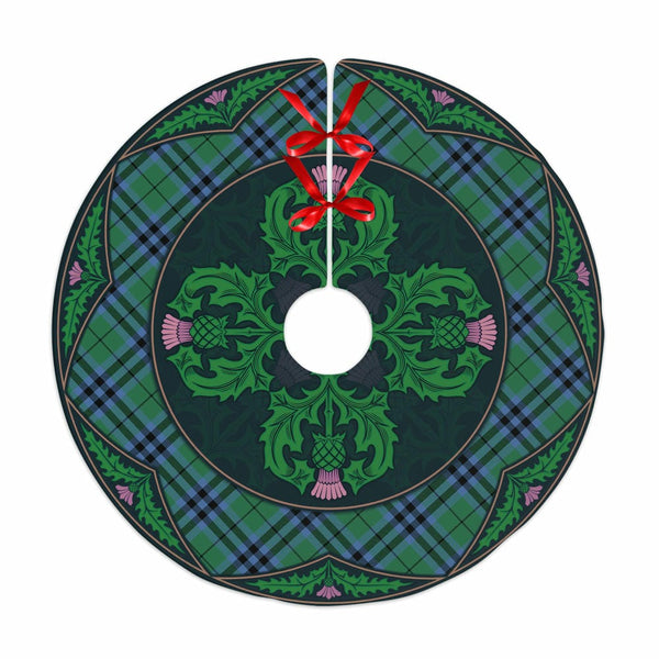 Scottish Keith Ancient Clan Tartan Christmas Tree Skirt Old Scottish Thistle Flower No Tassels Tartan Plaid 1