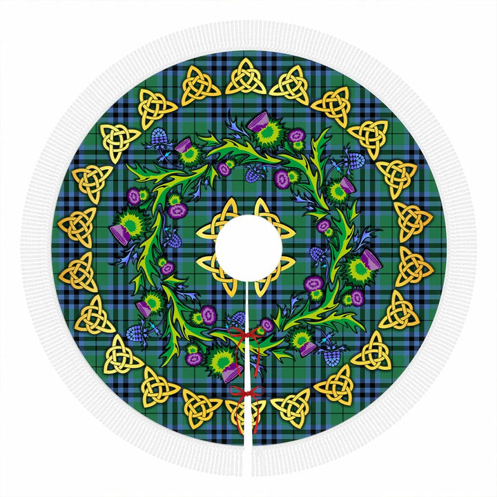 Scottish Keith Ancient Clan Tartan Thistle Celtic Knot Christmas Tree Skirt Tassels Tartan Plaid 1