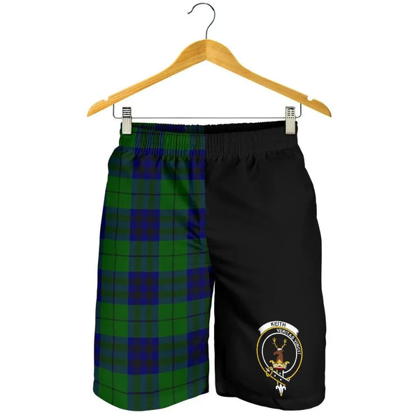 Scottish Keith Clan Crest Tartan Half of Me Men's Shorts