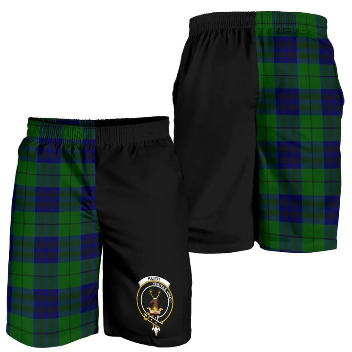 Scottish Keith Clan Crest Tartan Half of Me Men's Shorts