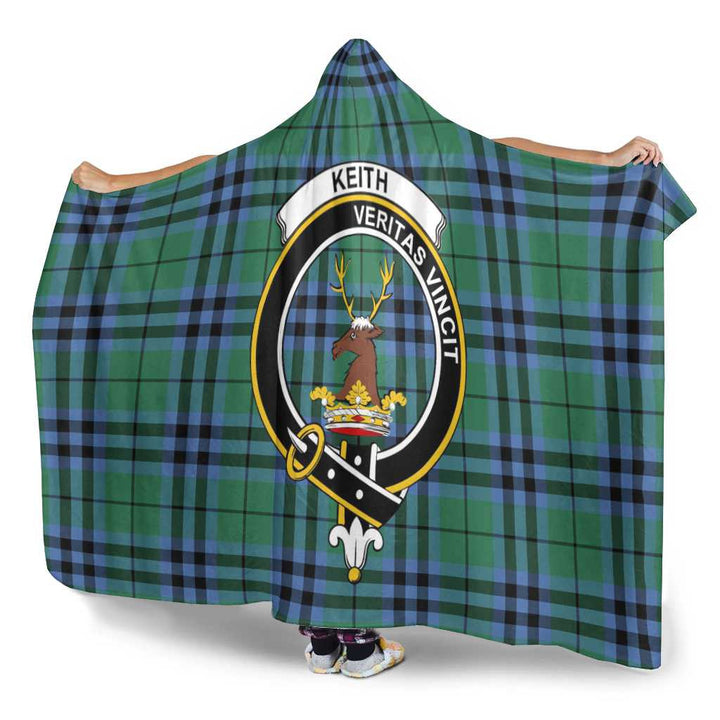Scottish Keith Clan Crest Tartan Hooded Blanket Tartan Plaid 3