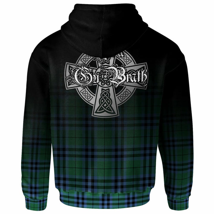 Scottish Keith Clan Crest Tartan Hoodie - Alba Gu Brath Family Crest Celtic Inspired Back Side Tartan Plaid