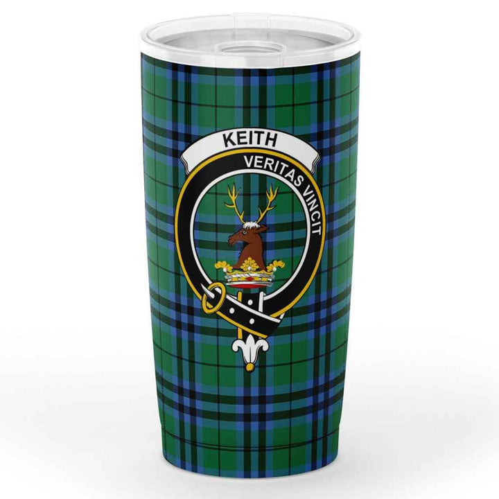 Scottish Keith Clan Crest Tartan Insulated Tumbler Tartan Plaid 1
