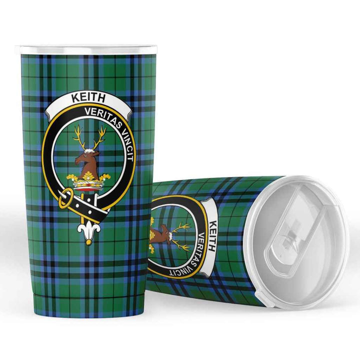 Scottish Keith Clan Crest Tartan Insulated Tumbler Tartan Plaid 4