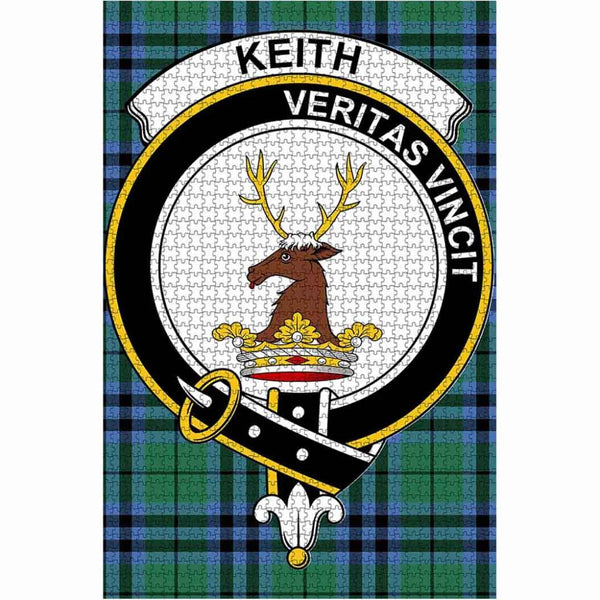 Scottish Keith Clan Crest Tartan Jigsaw Puzzle 1