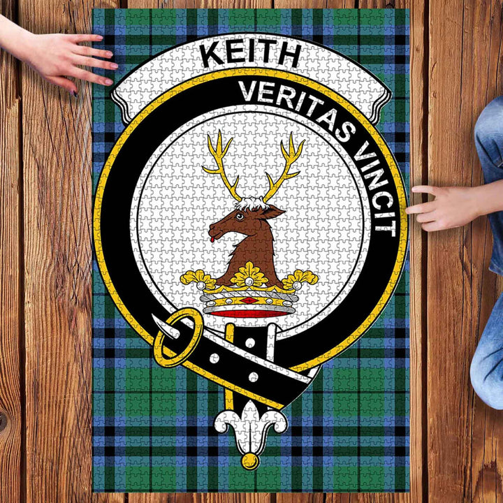 Scottish Keith Clan Crest Tartan Jigsaw Puzzle 3