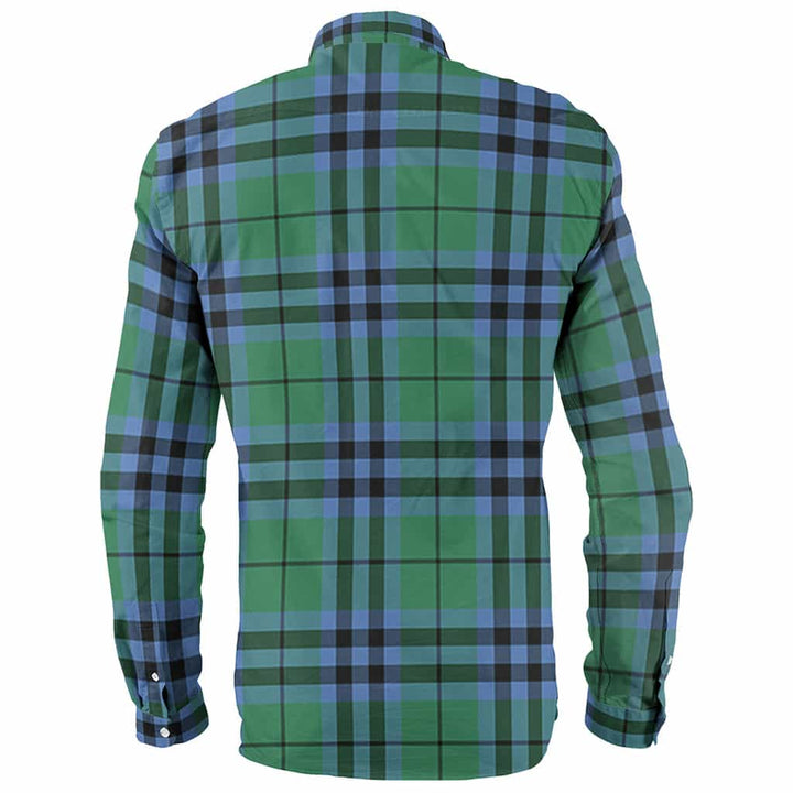 Scottish Keith Clan Crest Tartan Long Sleeve Shirt Back Side Tartan Plaid