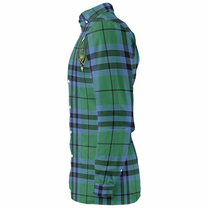 Scottish Keith Clan Crest Tartan Long Sleeve Shirt Tartan Plaid