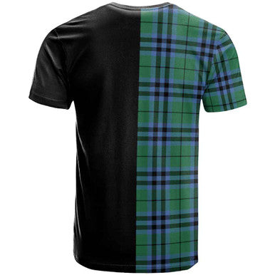 Scottish Keith Clan Crest Tartan T-Shirt Half in Me Back Side Tartan Plaid