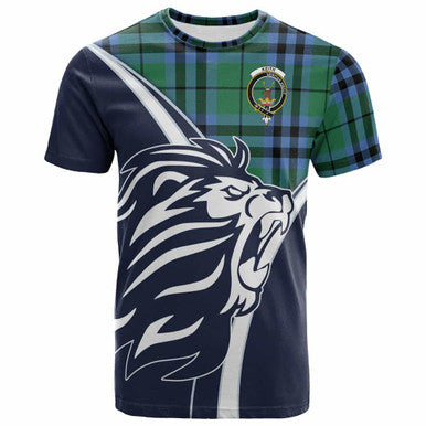 Scottish Keith Clan Crest Tartan T-Shirt - Bend Style Front Side Tartan Plaid