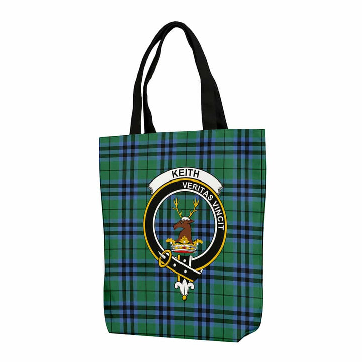 Scottish Keith Clan Crest Tartan Canvas Bag With Shoulder Strap Tartan Plaid 1