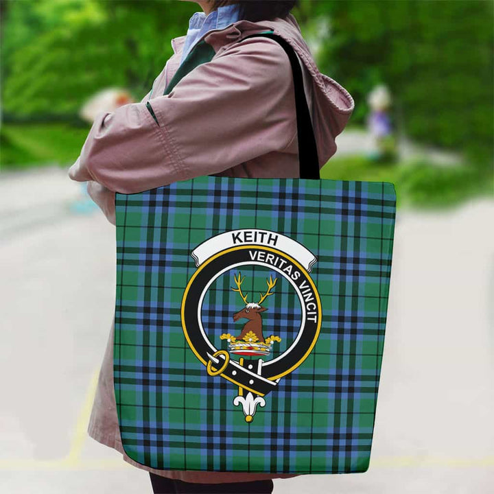 Scottish Keith Clan Crest Tartan Canvas Bag With Shoulder Strap Tartan Plaid 2