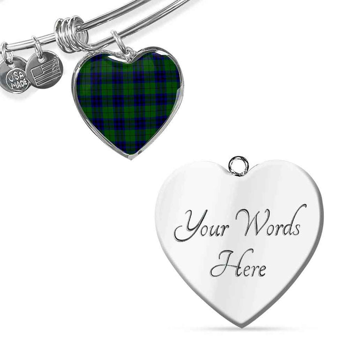 Scottish Keith Modern Clan Tartan Bangle Heart Tartan Plaid 3