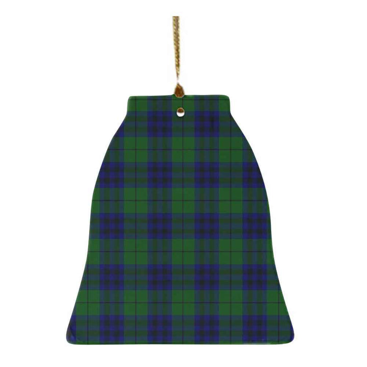 Scottish Keith Modern Clan Tartan Ceramic Ornament Bell Shape Tartan Plaid