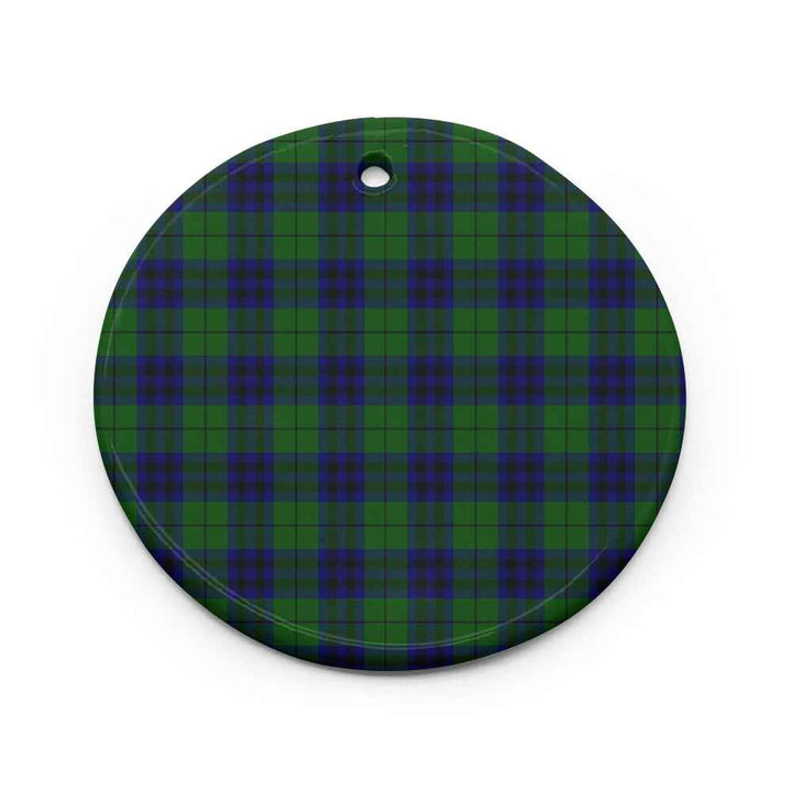 Scottish Keith Modern Clan Tartan Ceramic Ornament Circle Shape Tartan Plaid