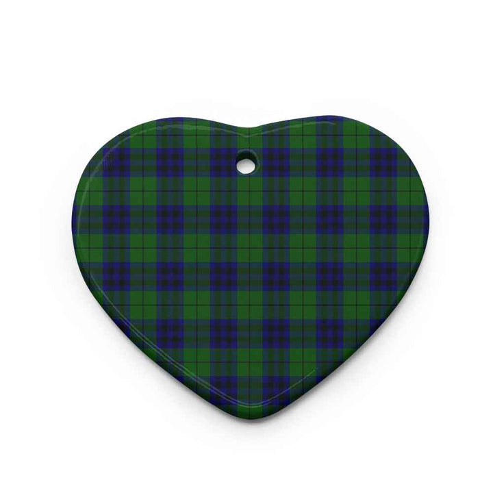 Scottish Keith Modern Clan Tartan Ceramic Ornament Heart Shape Tartan Plaid