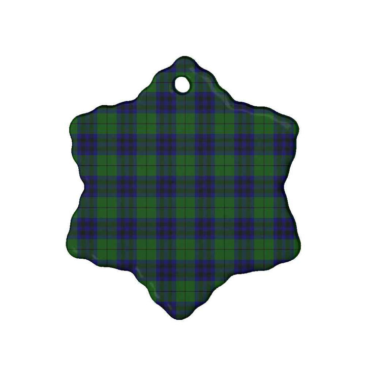Scottish Keith Modern Clan Tartan Ceramic Ornament Snow Flake Shape Tartan Plaid
