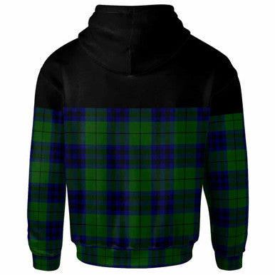 Scottish Keith Modern Clan Tartan Hoodie - Horizontal Style Back Side Tartan Plaid
