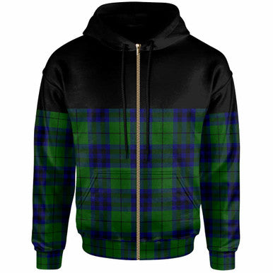 Scottish Keith Modern Clan Tartan Hoodie - Horizontal Style Zip Tartan Plaid