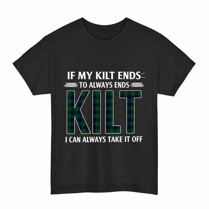 Scottish Keith Modern Clan Tartan Kilt Pride T-Shirt Tartan Plaid Black Color