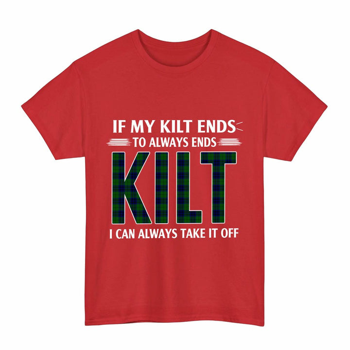 Scottish Keith Modern Clan Tartan Kilt Pride T-Shirt Tartan Plaid Red Color