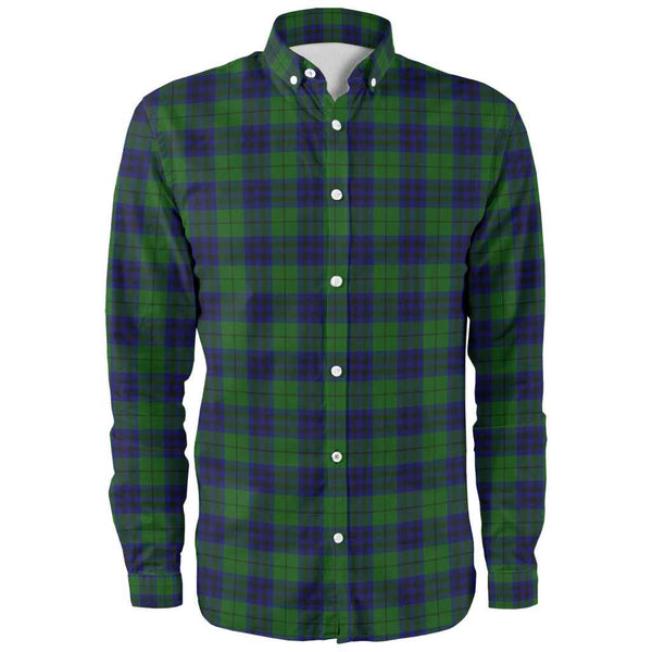 Scottish Keith Modern Clan Tartan Long Sleeve Shirt Front Side Tartan Plaid