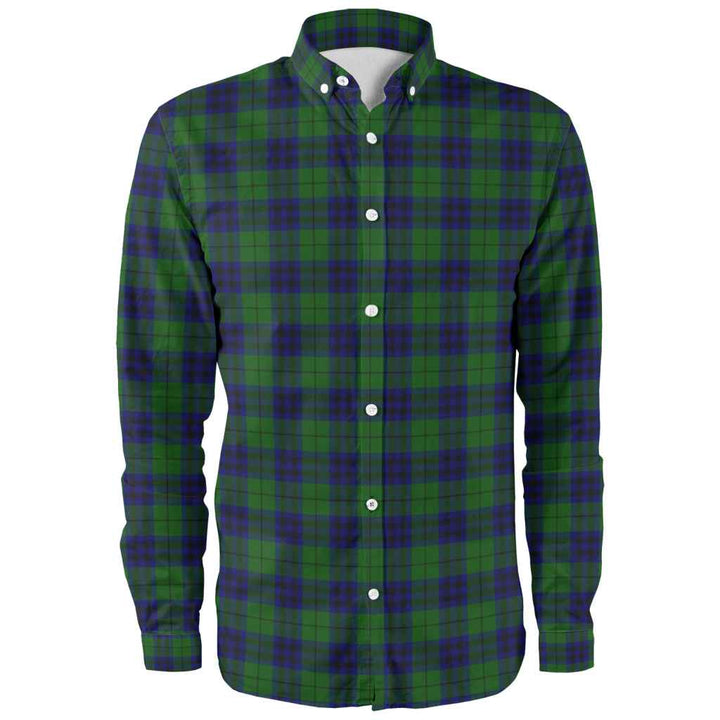 Scottish Keith Modern Clan Tartan Long Sleeve Shirt Front Side Tartan Plaid