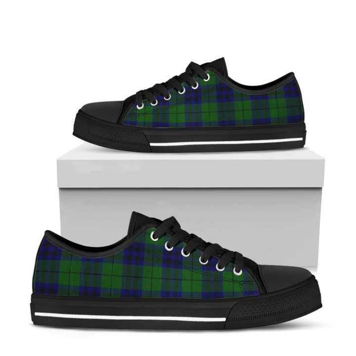 Scottish Keith Modern Clan Tartan Low Top Shoes Black Sole Tartan Plaid