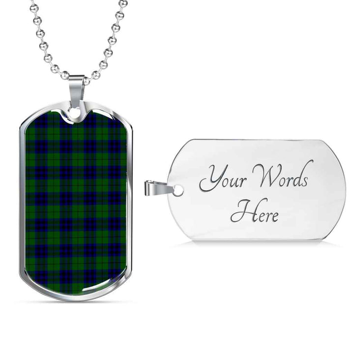 Scottish Keith Modern Clan Tartan Military Dog Tag Necklace Tartan Plaid 3