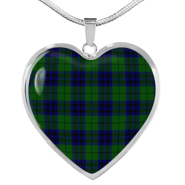 Scottish Keith Modern Clan Tartan Necklace Heart Tartan Plaid 1