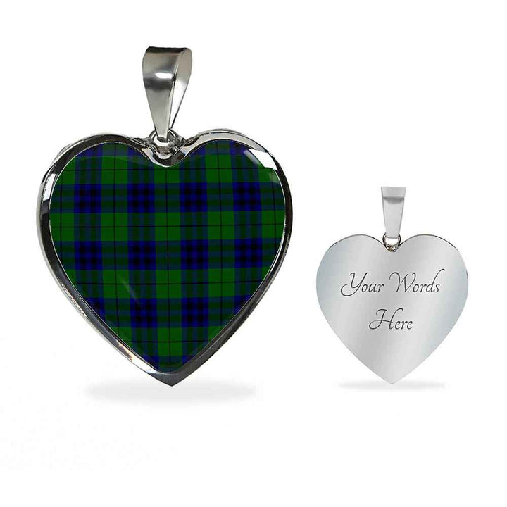 Scottish Keith Modern Clan Tartan Necklace Heart Tartan Plaid 3