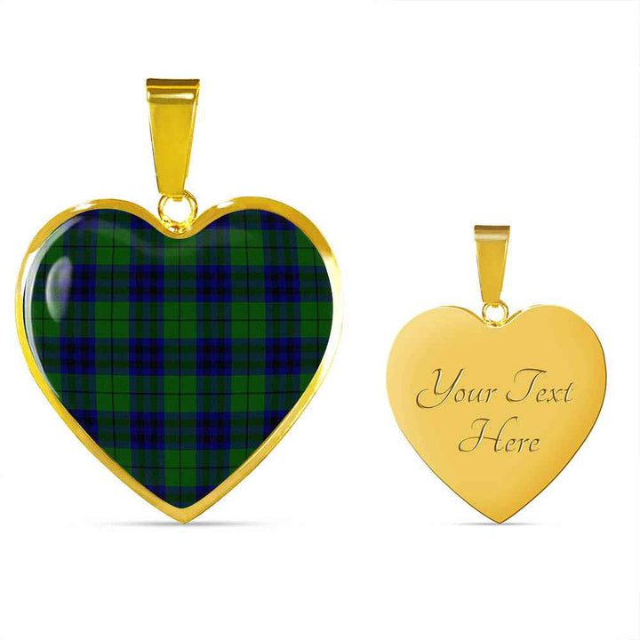 Scottish Keith Modern Clan Tartan Necklace Heart Tartan Plaid 4