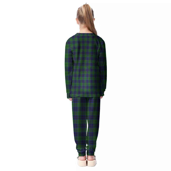 Scottish Keith Modern Clan Tartan Pajama Set Kid Back Side Tartan Plaid