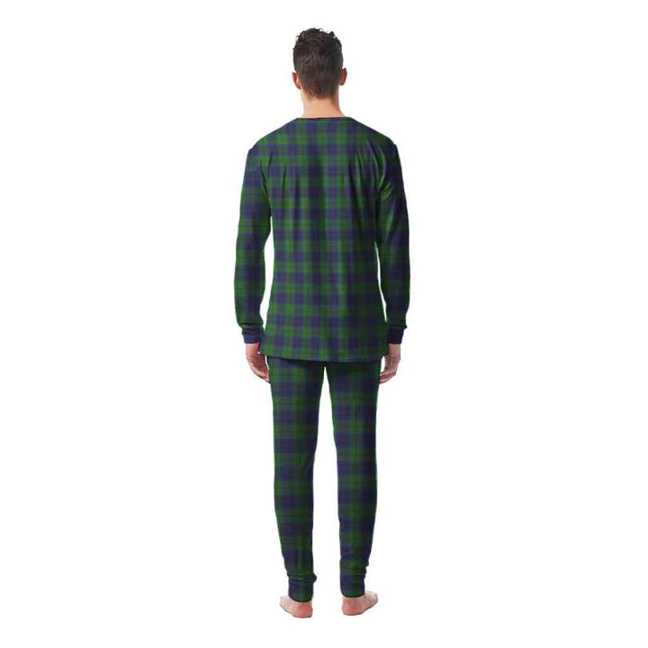 Scottish Keith Modern Clan Tartan Pajama Set Men Back Side Tartan Plaid