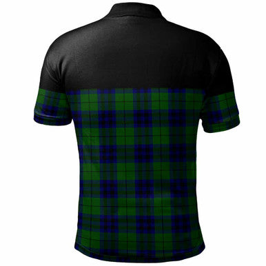 Scottish Keith Modern Clan Tartan Polo Shirt - Horizontal Style Back Side Tartan Plaid