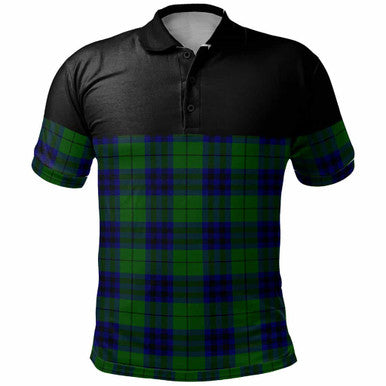 Scottish Keith Modern Clan Tartan Polo Shirt - Horizontal Style Front Side Tartan Plaid