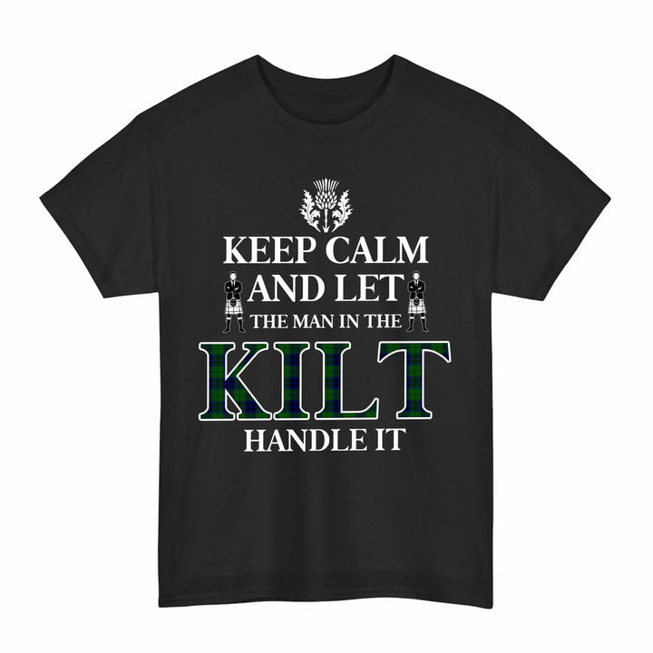 Scottish Keith Modern Clan Tartan T-Shirt - Keep Calm Tartan Plaid Black Color