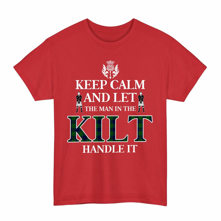 Scottish Keith Modern Clan Tartan T-Shirt - Keep Calm Tartan Plaid Red Color