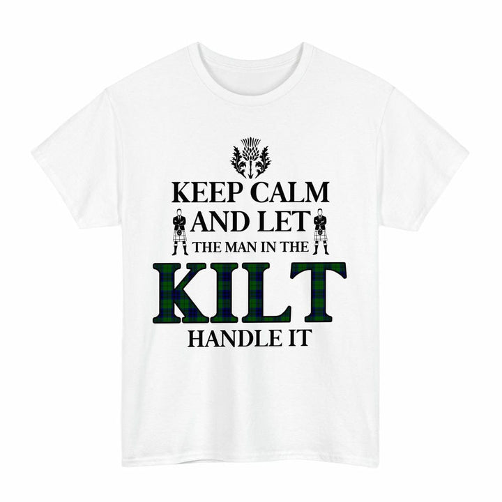 Scottish Keith Modern Clan Tartan T-Shirt - Keep Calm Tartan Plaid White Color