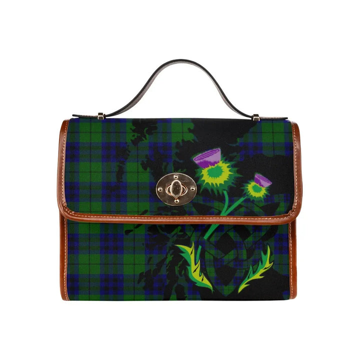 Scottish Keith Modern Clan Tartan Waterproof Canvas Bag With Thistle Tartan Plaid 1
