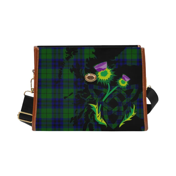 Scottish Keith Modern Clan Tartan Waterproof Canvas Bag With Thistle Tartan Plaid 2