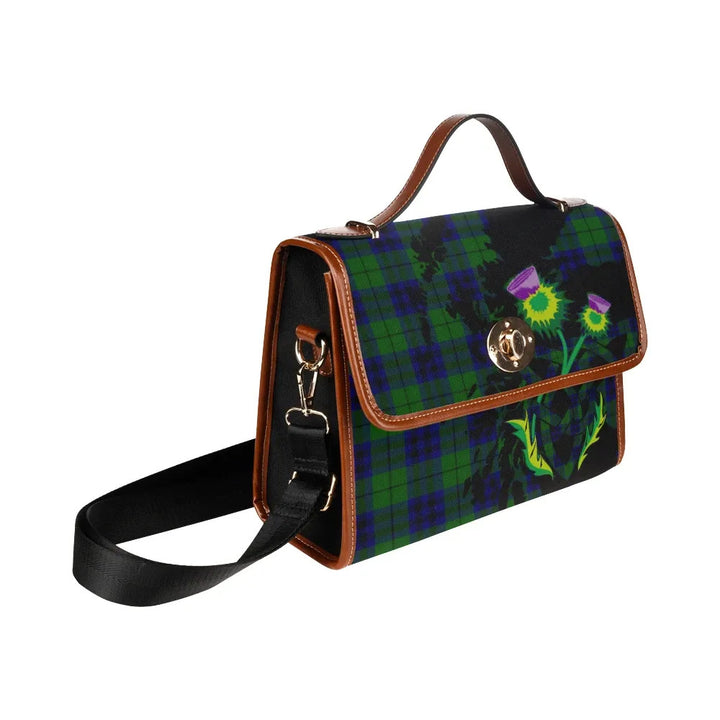 Scottish Keith Modern Clan Tartan Waterproof Canvas Bag With Thistle Tartan Plaid 3