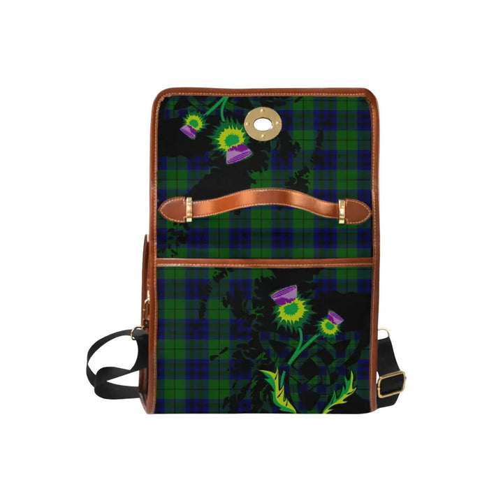 Scottish Keith Modern Clan Tartan Waterproof Canvas Bag With Thistle Tartan Plaid 6