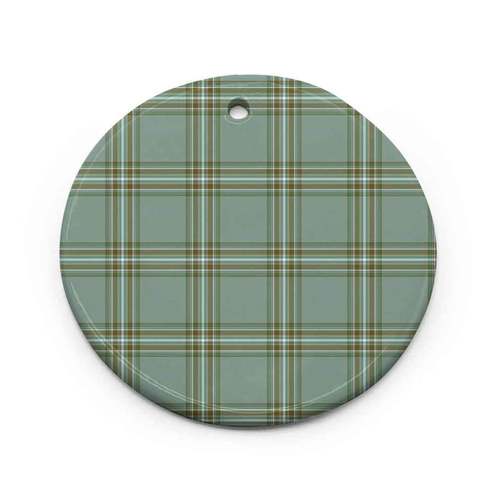 Scottish Kelly Dress Clan Tartan Ceramic Ornament Circle Shape Tartan Plaid