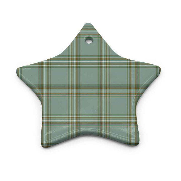 Scottish Kelly Dress Clan Tartan Ceramic Ornament Star Shape Tartan Plaid