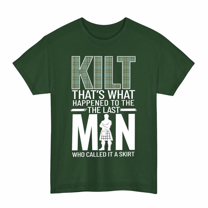Scottish Kelly Dress Clan Tartan Funny Scotland Kilt T-Shirt Tartan Plaid Forest Green Color