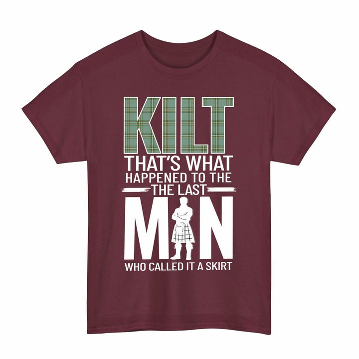 Scottish Kelly Dress Clan Tartan Funny Scotland Kilt T-Shirt Tartan Plaid Maroon Color